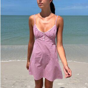 Brandy Melville Arianna Dress Red Gingham NWT RARE